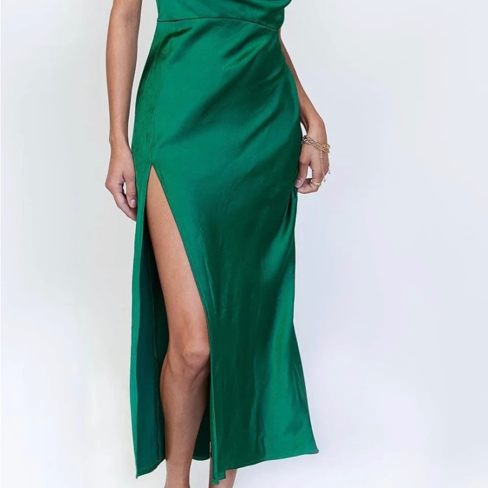 Lioness Dresses Lioness Walk The Line Maxi Dress Green Womens